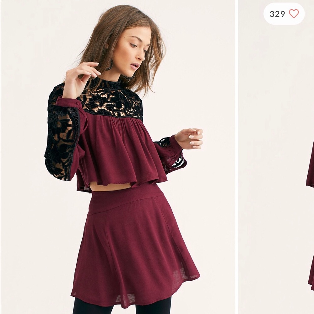 two hearts velvet embroidered set